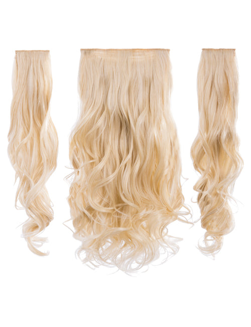 Three Pieces 20" Curly Synthetic Clip in Hair Extensions - G3C