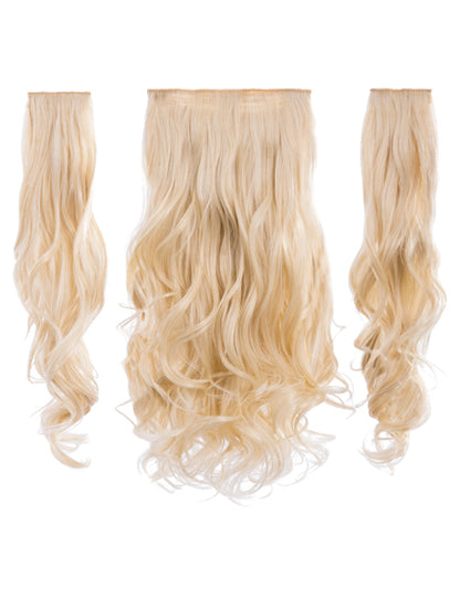 Three Pieces 20" Curly Synthetic Clip in Hair Extensions - G3C