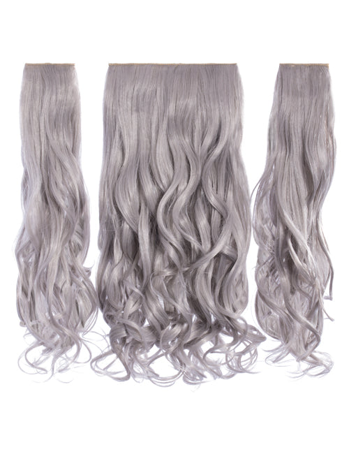 Three Pieces 20" Curly Synthetic Clip in Hair Extensions - G3C
