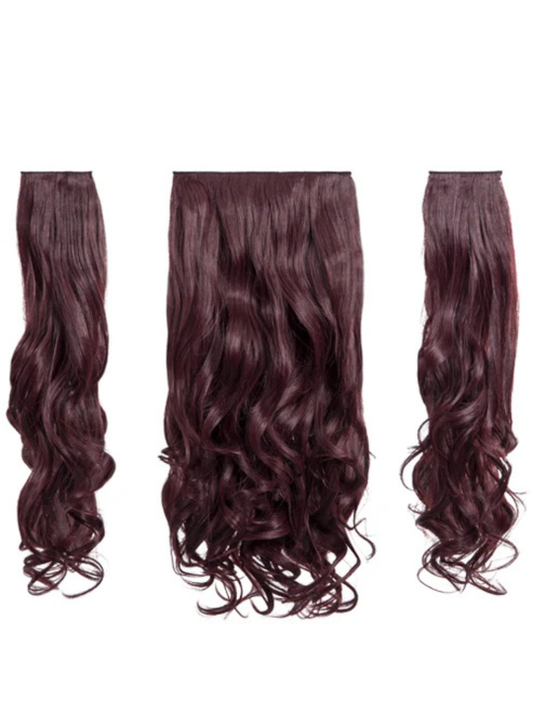 Glamorous – 3 wefts 20″ Synthetic Curly Clip-In Hair Extension