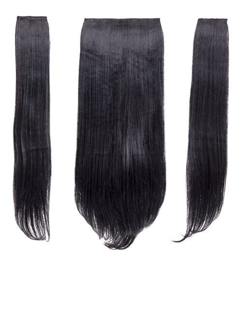 Three Pieces 24" Straight Synthetic Clip in Hair Extensions - G3STR