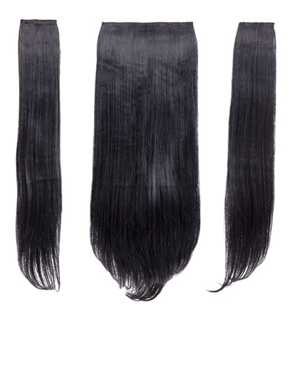 Three Pieces 24" Straight Synthetic Clip in Hair Extensions - G3STR
