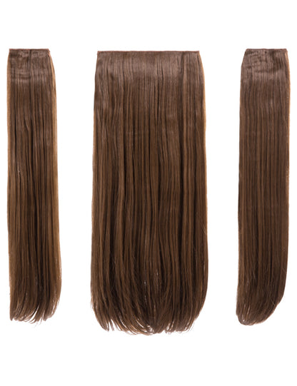 Three Pieces 24" Straight Synthetic Clip in Hair Extensions - G3STR