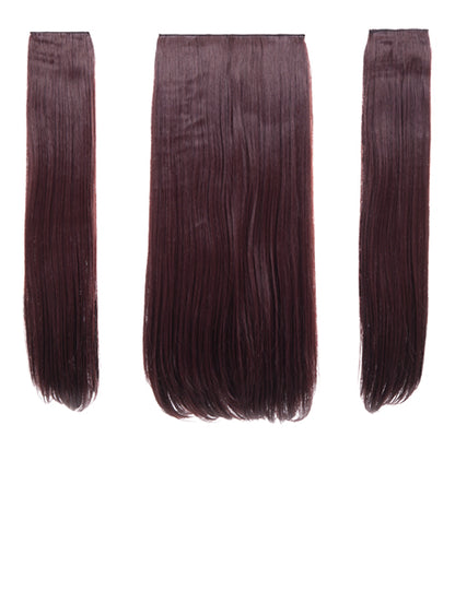 Three Pieces 24" Straight Synthetic Clip in Hair Extensions - G3STR