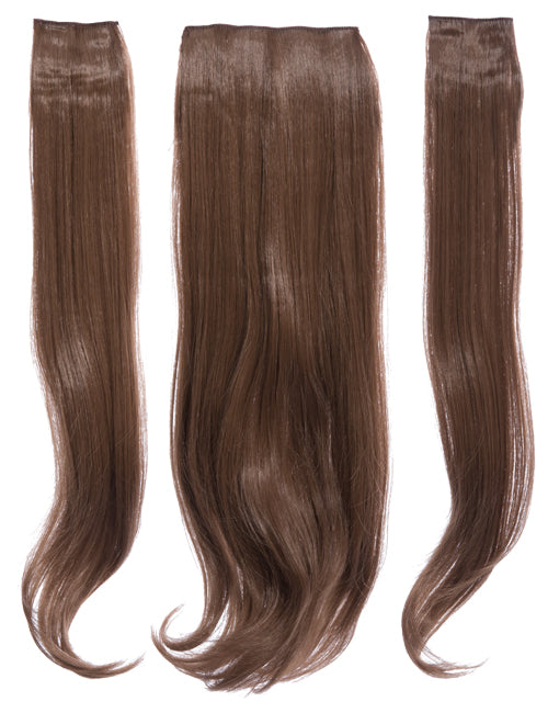 Three Pieces 24" Straight Synthetic Clip in Hair Extensions - G3STR