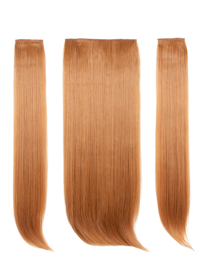 Three Pieces 24" Straight Synthetic Clip in Hair Extensions - G3STR