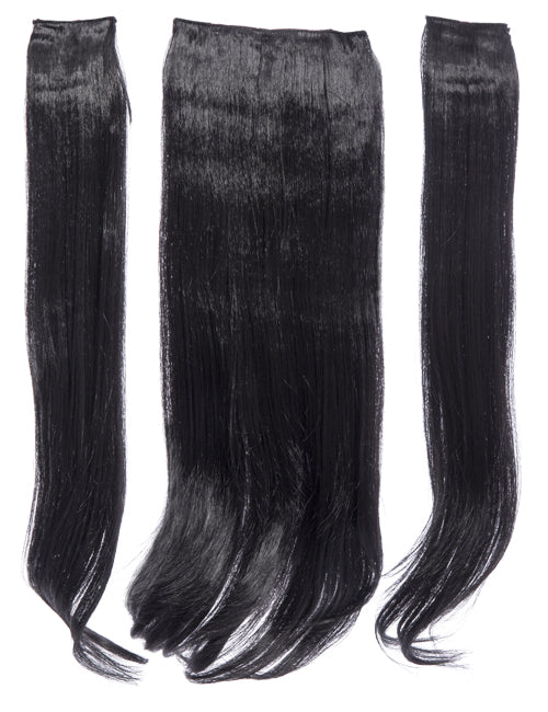 Three Pieces 24" Straight Synthetic Clip in Hair Extensions - G3STR