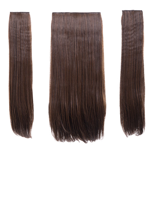 Three Pieces 24" Straight Synthetic Clip in Hair Extensions - G3STR