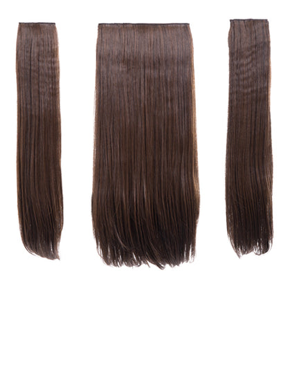 Three Pieces 24" Straight Synthetic Clip in Hair Extensions - G3STR