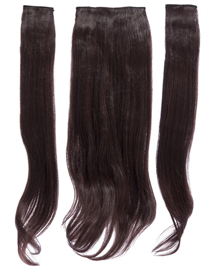 Three Pieces 24" Straight Synthetic Clip in Hair Extensions - G3STR