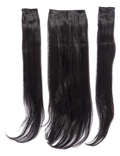 Three Pieces 24" Straight Synthetic Clip in Hair Extensions - G3STR