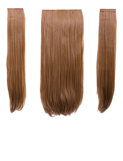 Three Pieces 24" Straight Synthetic Clip in Hair Extensions - G3STR