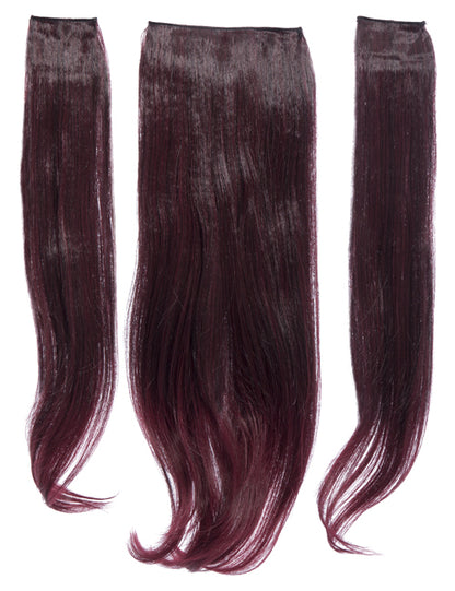 Three Pieces 24" Straight Synthetic Clip in Hair Extensions - G3STR