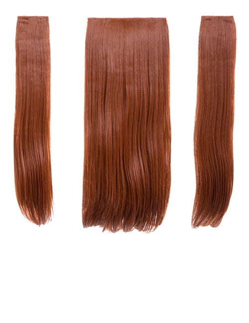 Three Pieces 24" Straight Synthetic Clip in Hair Extensions - G3STR