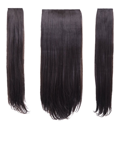 Three Pieces 24" Straight Synthetic Clip in Hair Extensions - G3STR