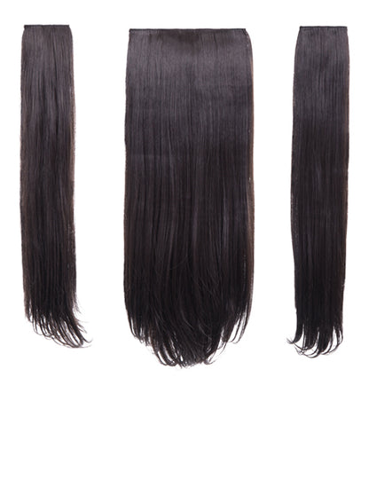 Three Pieces 24" Straight Synthetic Clip in Hair Extensions - G3STR