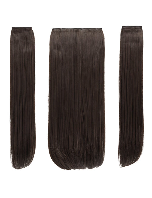 Three Pieces 24" Straight Synthetic Clip in Hair Extensions - G3STR