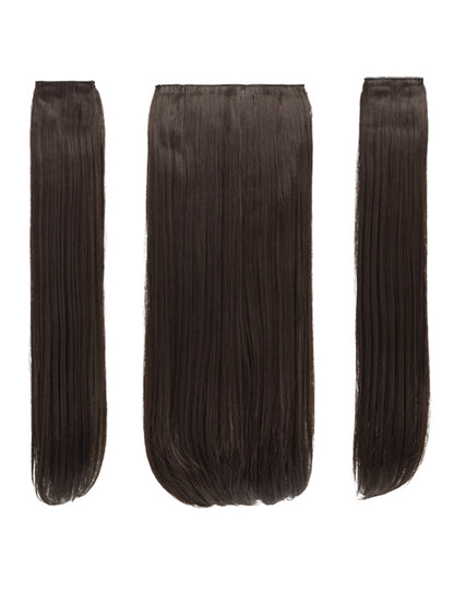 Three Pieces 24" Straight Synthetic Clip in Hair Extensions - G3STR