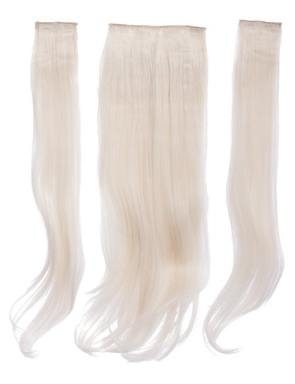 Three Pieces 24" Straight Synthetic Clip in Hair Extensions - G3STR