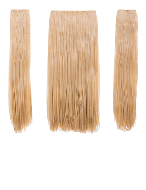 Three Pieces 24" Straight Synthetic Clip in Hair Extensions - G3STR