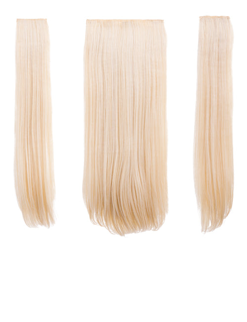 Three Pieces 24" Straight Synthetic Clip in Hair Extensions - G3STR