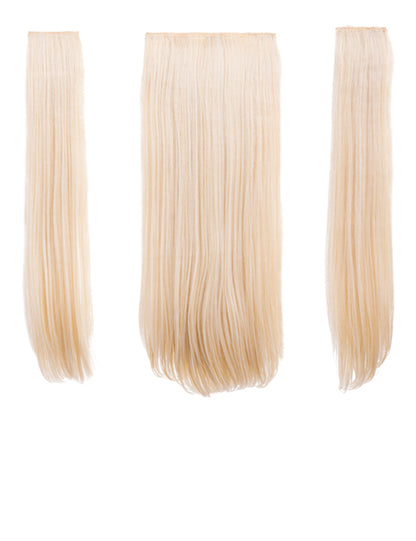 Three Pieces 24" Straight Synthetic Clip in Hair Extensions - G3STR