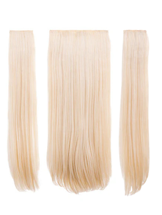 Three Pieces 24" Straight Synthetic Clip in Hair Extensions - G3STR