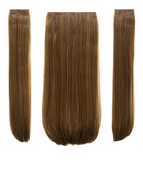 Three Pieces 24" Straight Synthetic Clip in Hair Extensions - G3STR