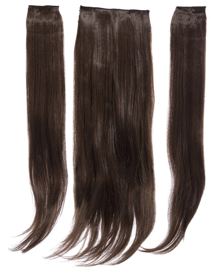 Three Pieces 24" Straight Synthetic Clip in Hair Extensions - G3STR