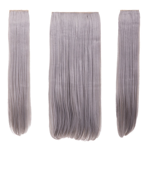 Three Pieces 24" Straight Synthetic Clip in Hair Extensions - G3STR