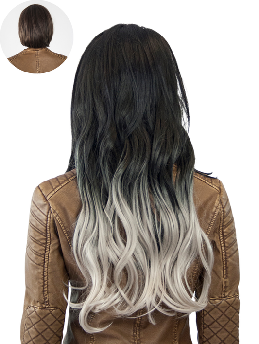 Curly 20" Dip Dye Clip-In Synthetic Hair Extensions - G1007L