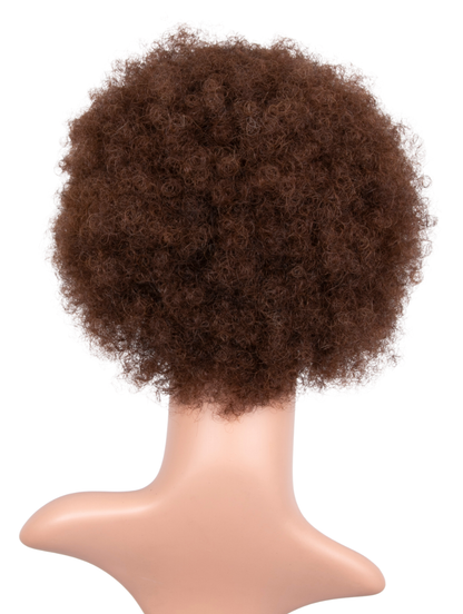 Afro Human Hair Wig - Long 8"