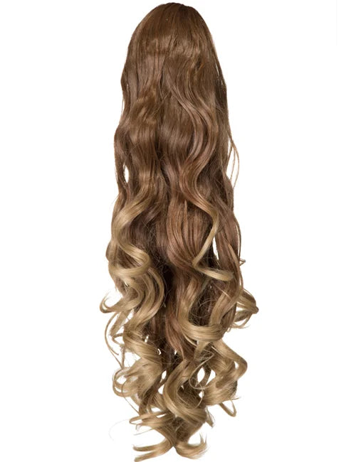 Curly 20" Dip Dye Claw Clip Synthetic Hair Ponytail - LF-39M