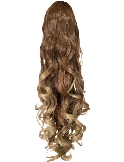 Curly 20" Dip Dye Claw Clip Synthetic Hair Ponytail - LF-39M