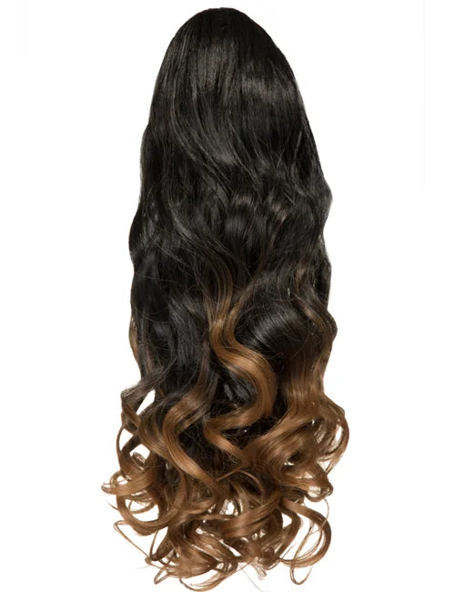 Curly 20" Dip Dye Claw Clip Synthetic Hair Ponytail - LF-39M