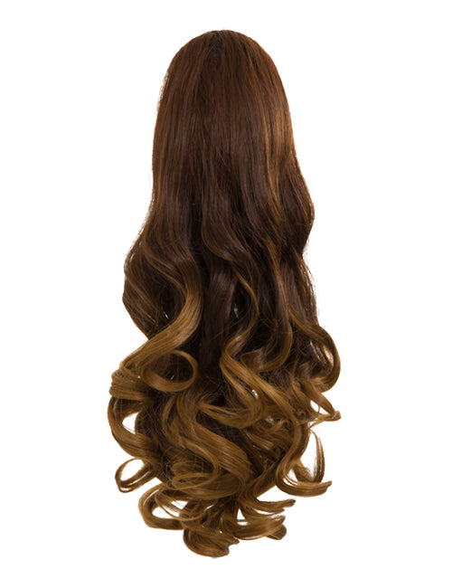 Curly 20" Dip Dye Claw Clip Synthetic Hair Ponytail - LF-39M