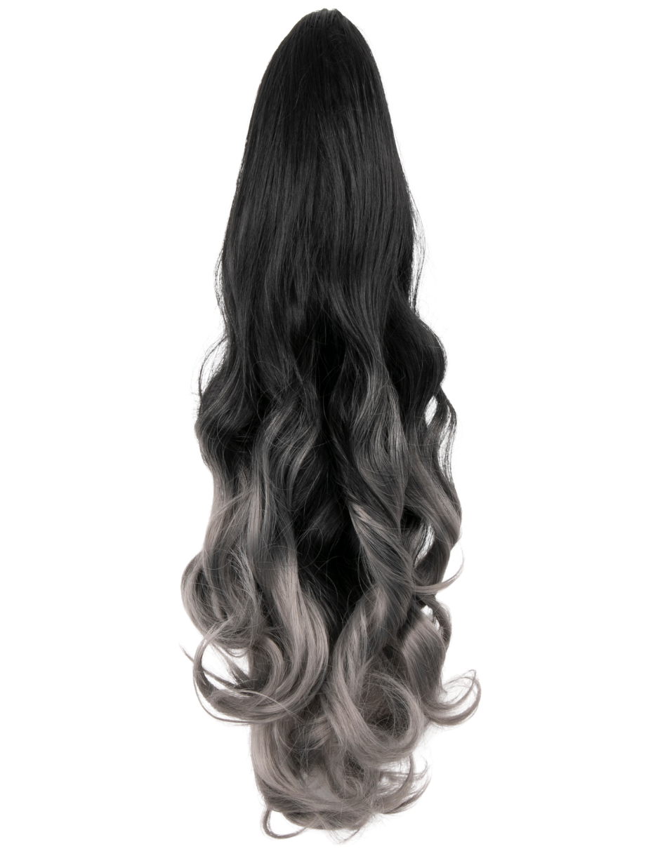 Curly 20" Dip Dye Claw Clip Synthetic Hair Ponytail - LF-39M