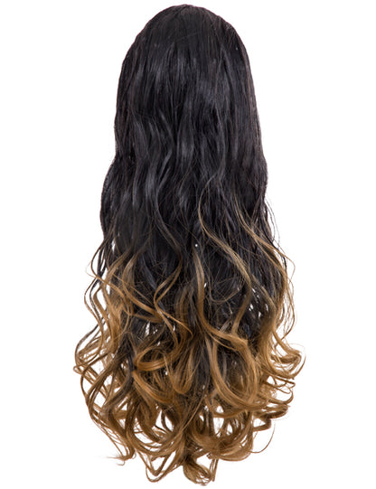 Curly 20" Dip Dye Claw Clip Synthetic Hair Ponytail - LF-39M
