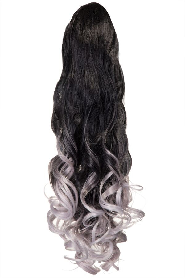 Curly 20" Dip Dye Claw Clip Synthetic Hair Ponytail - LF-39M