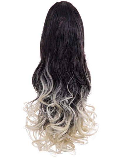 Curly 20" Dip Dye Claw Clip Synthetic Hair Ponytail - LF-39M