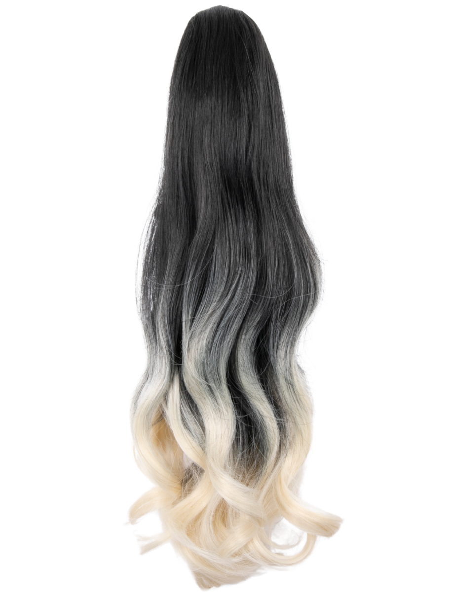 Curly 20" Dip Dye Claw Clip Synthetic Hair Ponytail - LF-39M