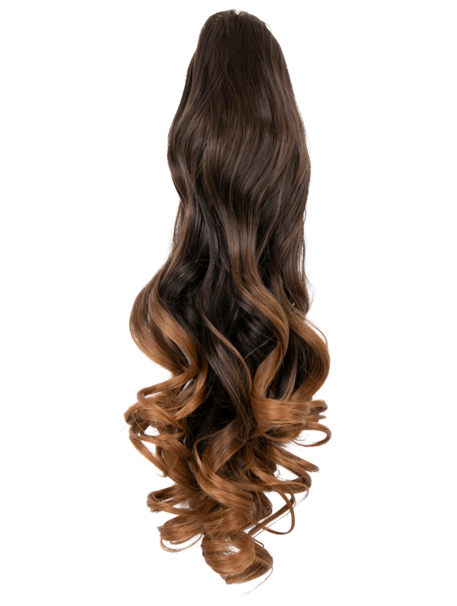Curly 20" Dip Dye Claw Clip Synthetic Hair Ponytail - LF-39M