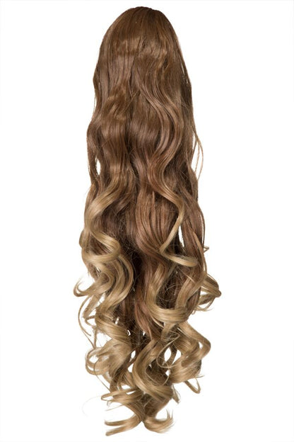 Curly 20" Dip Dye Claw Clip Synthetic Hair Ponytail - LF-39M