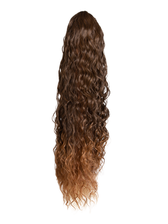 Claw Clip or Drawstring French Curl Style Ponytail - Mia