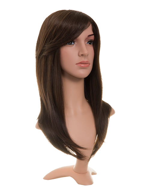 Natalie Natural Straight Side Fringe Full Head Wig