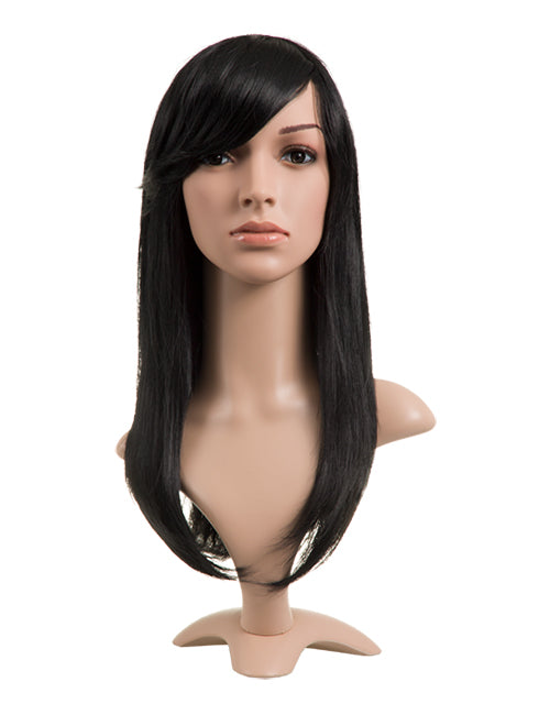 Natalie Natural Straight Side Fringe Full Head Wig