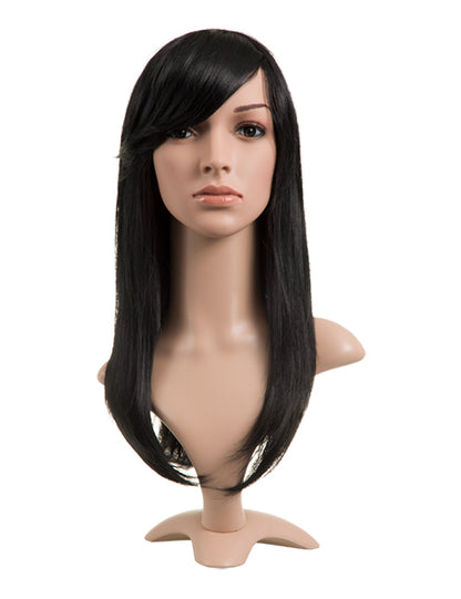 Natalie Natural Straight Side Fringe Full Head Wig