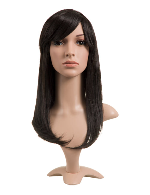 Natalie Natural Straight Side Fringe Full Head Wig
