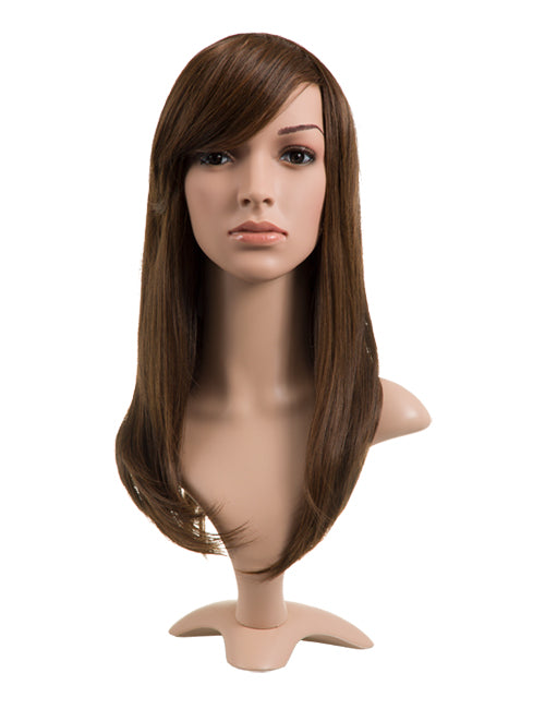 Natalie Natural Straight Side Fringe Full Head Wig