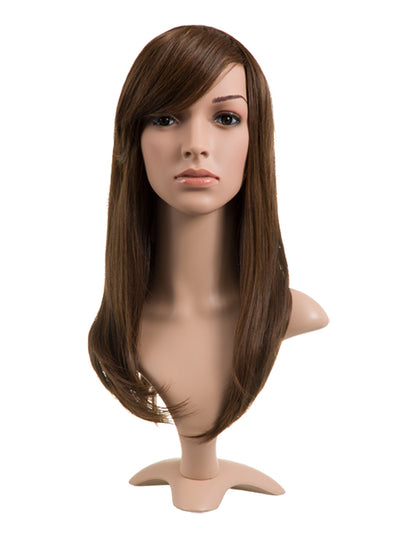 Natalie Natural Straight Side Fringe Full Head Wig